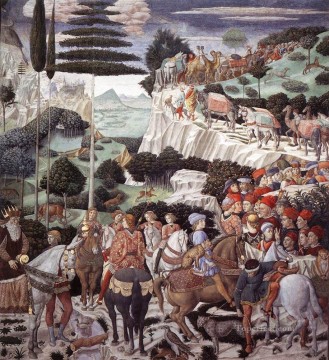ベノッツォ・ゴッツォーリ Painting - 最古の王の行列西壁 ベノッツォ・ゴッツォーリ